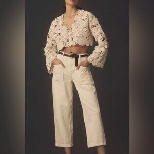 We The Free Piper Mid-Rise Crop Wide-Leg Jeans – Worn Once, Very Good Condition